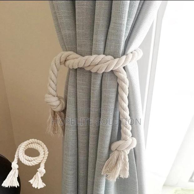2 Pack Curtain Tiebacks Rope, Outdoor Curtain Tiebacks, - thumbnail 5