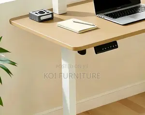 Office Desk; Elevraflex 1.4m White Electric Adjustable Sit-Stand Desk