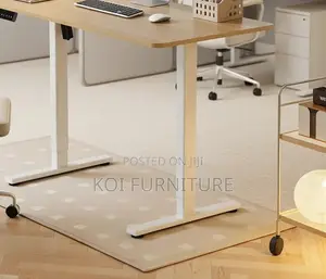 Office Desk; Elevraflex 1.4m White Electric Adjustable Sit-Stand Desk