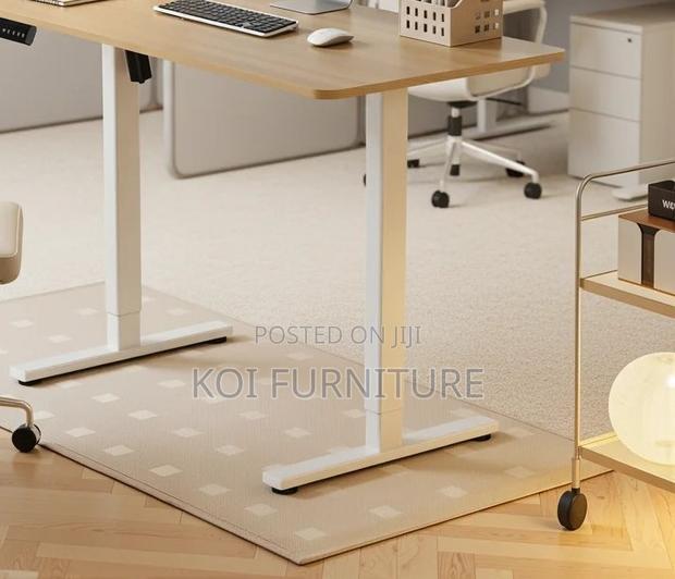 Office Desk; Elevraflex 1.4m White Electric Adjustable Sit-Stand Desk - thumbnail 5