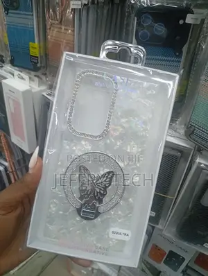 C.F.S Glitter Back Phone Cover 3d Butterfly .Samsung Galaxy S23 Ultra