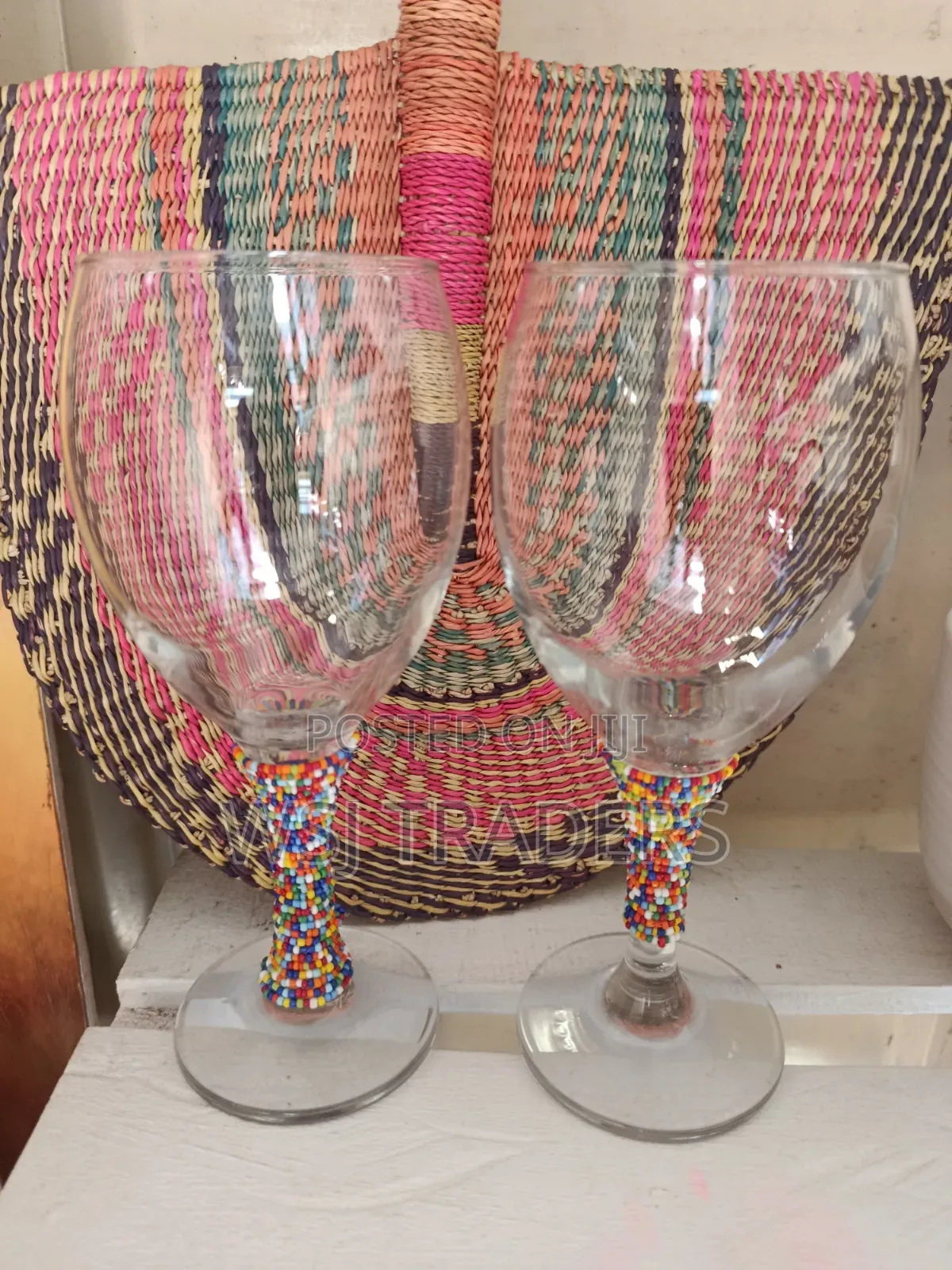 Beaded Wine Glasses