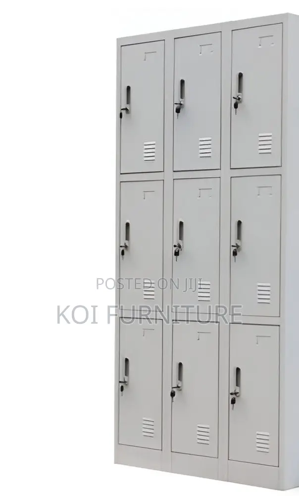 Office Cabinet; Office Metallic Cabinet With 9 Lockable Compartments