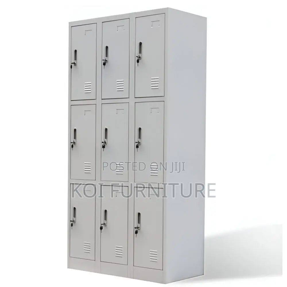 Office Cabinet; Office Metallic Cabinet With 9 Lockable Compartments