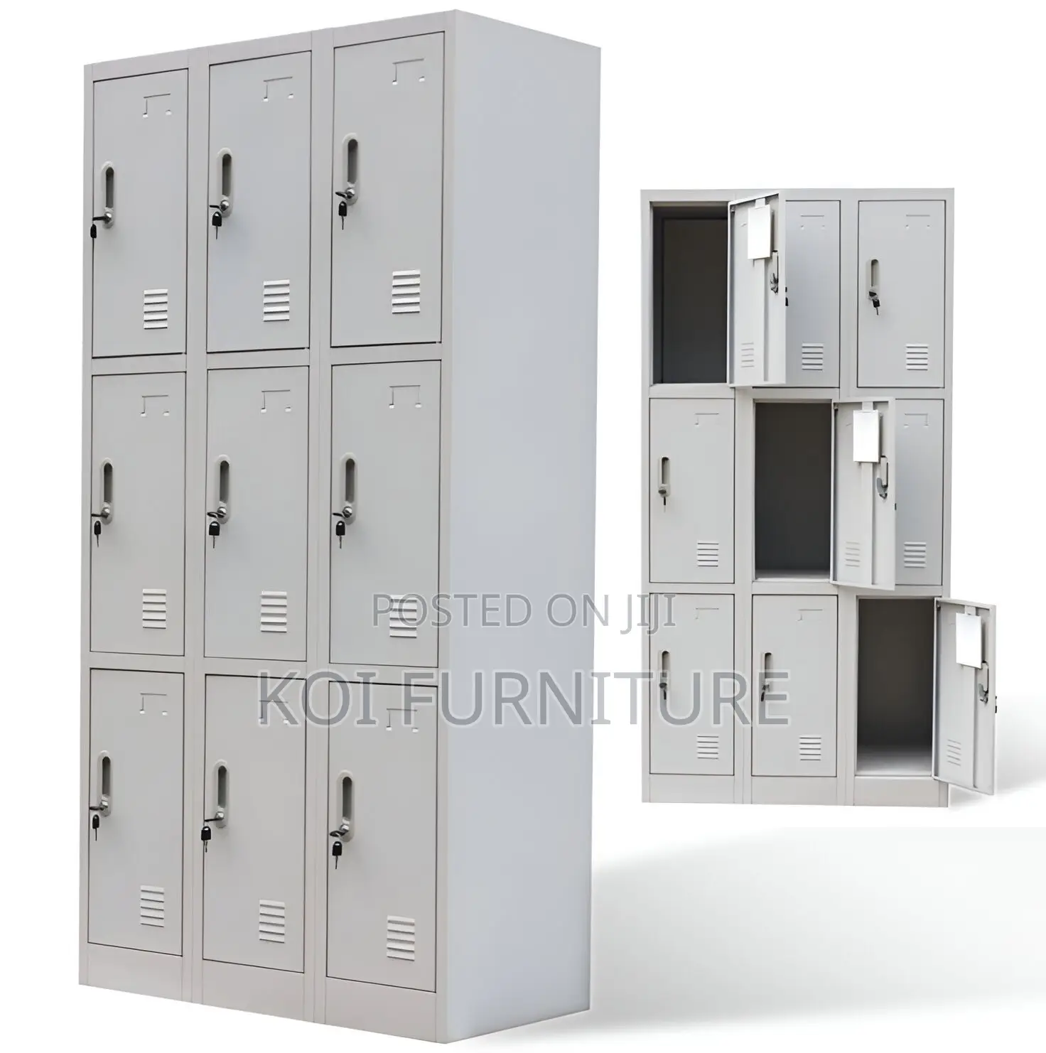 Office Cabinet; Office Metallic Cabinet With 9 Lockable Compartments