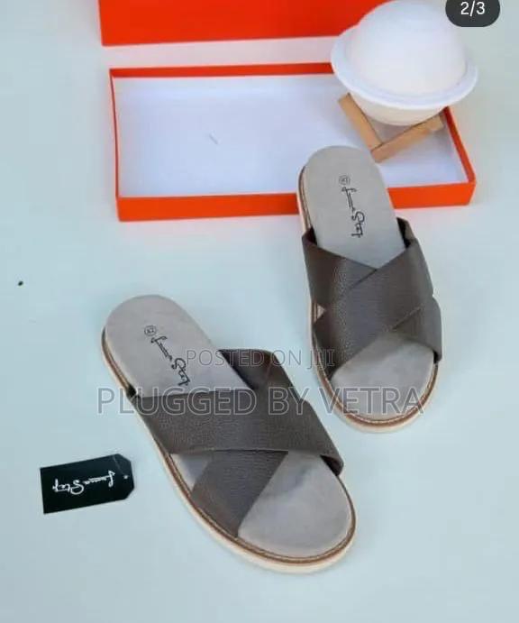 Luna Step Faux Leather Criss-Cross Strap Sandals. - thumbnail 2