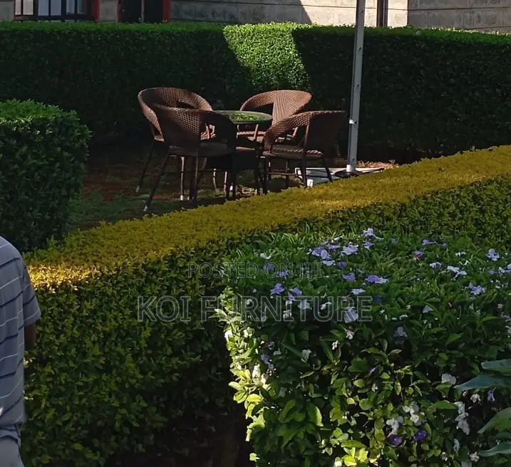 Dining Set; Rattan Olympic Sun Outdoor Four Seaters Set