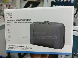 This Is a Brave BTP-01 Portable Tech Pouch Organizer in Black.