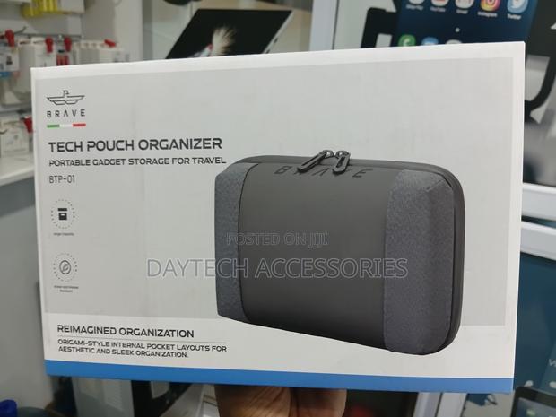This Is a Brave BTP-01 Portable Tech Pouch Organizer in Black.