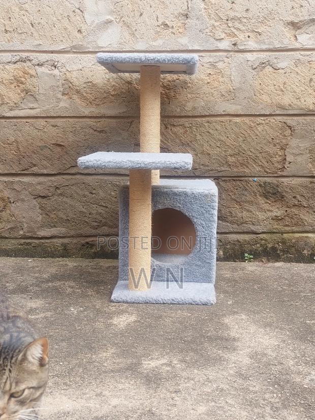Cat Tree House With Scratching Post and Lounge - thumbnail 2