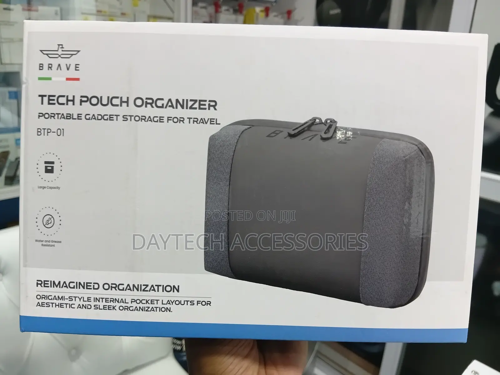 Brave Tech Pouch Organizer Portable Gadget Storage for Travel - BTP-01