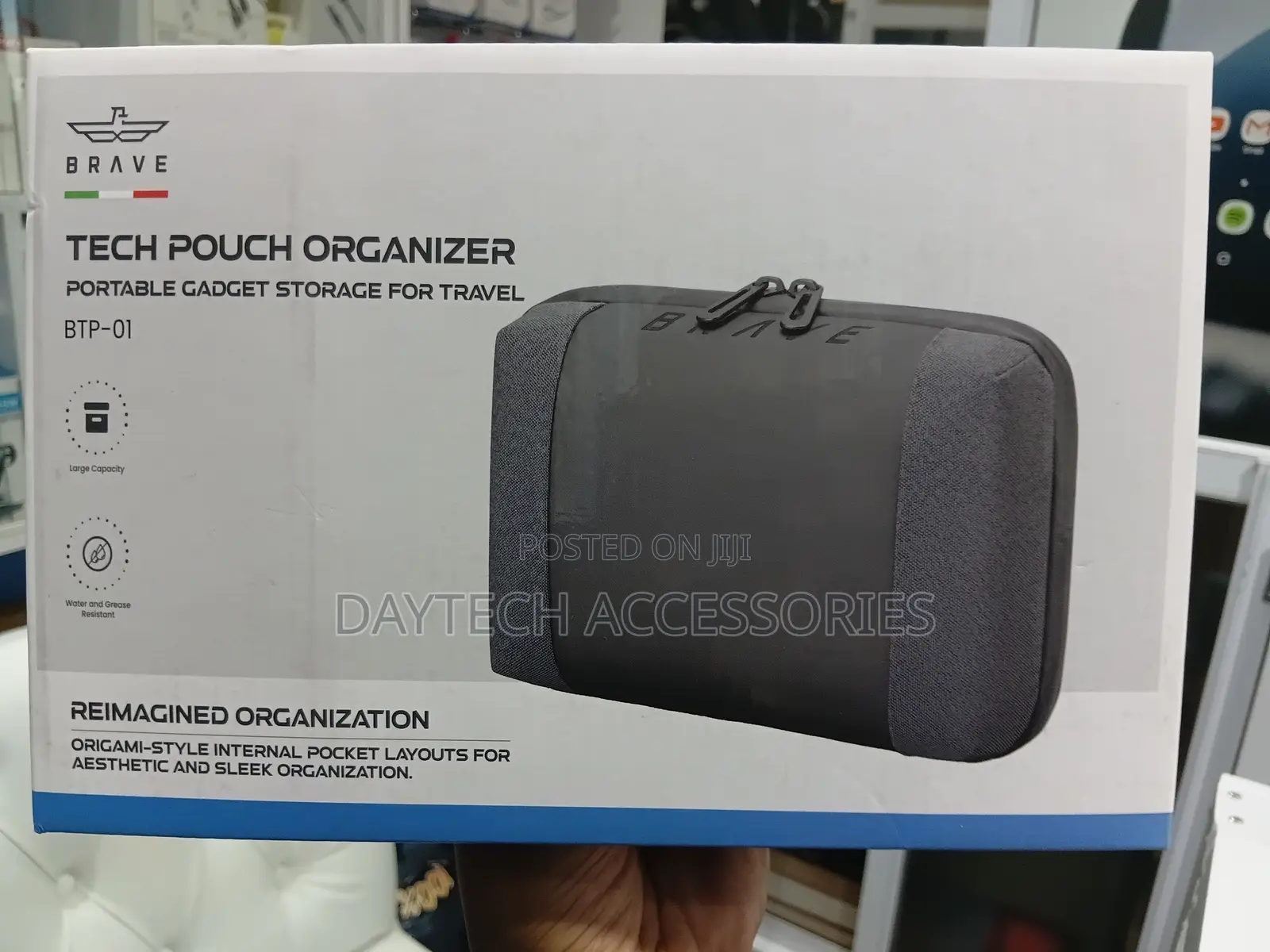 Brave Tech Pouch Organizer Portable Gadget Storage for Travel - BTP-01