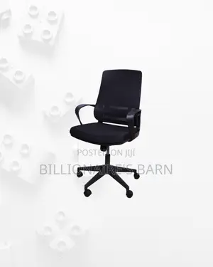 Black Ergonomic Mesh Office Chair Mid Back Lumbar Support Solution