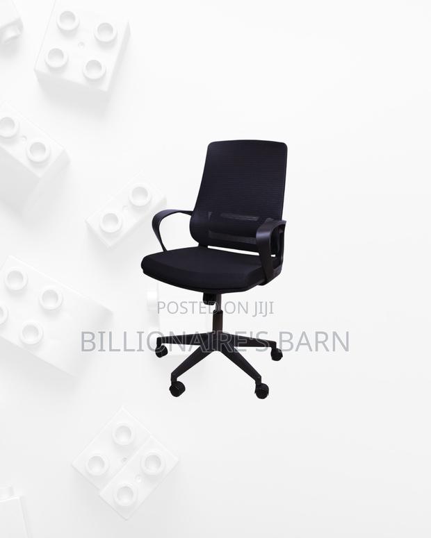 Black Ergonomic Mesh Office Chair Mid Back Lumbar Support Solution