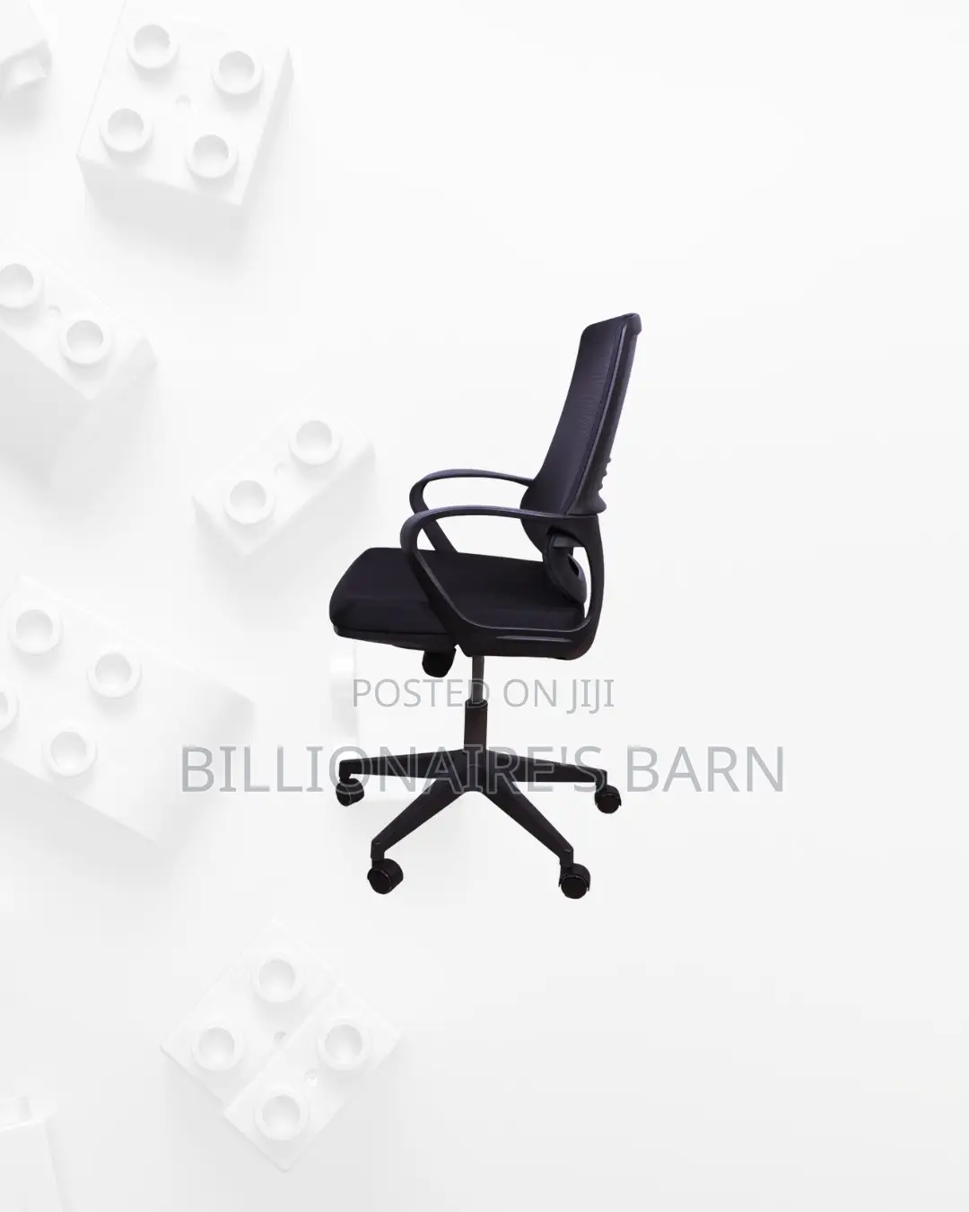 Black Ergonomic Mesh Office Chair Mid Back Lumbar Support Solution