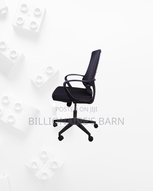 Black Ergonomic Mesh Office Chair Mid Back Lumbar Support Solution - thumbnail 2