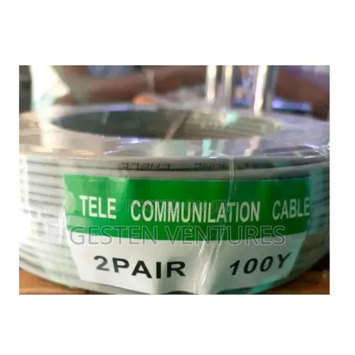 Vintage 2-Pair Grey Telephone Communication Cable Roll F4w