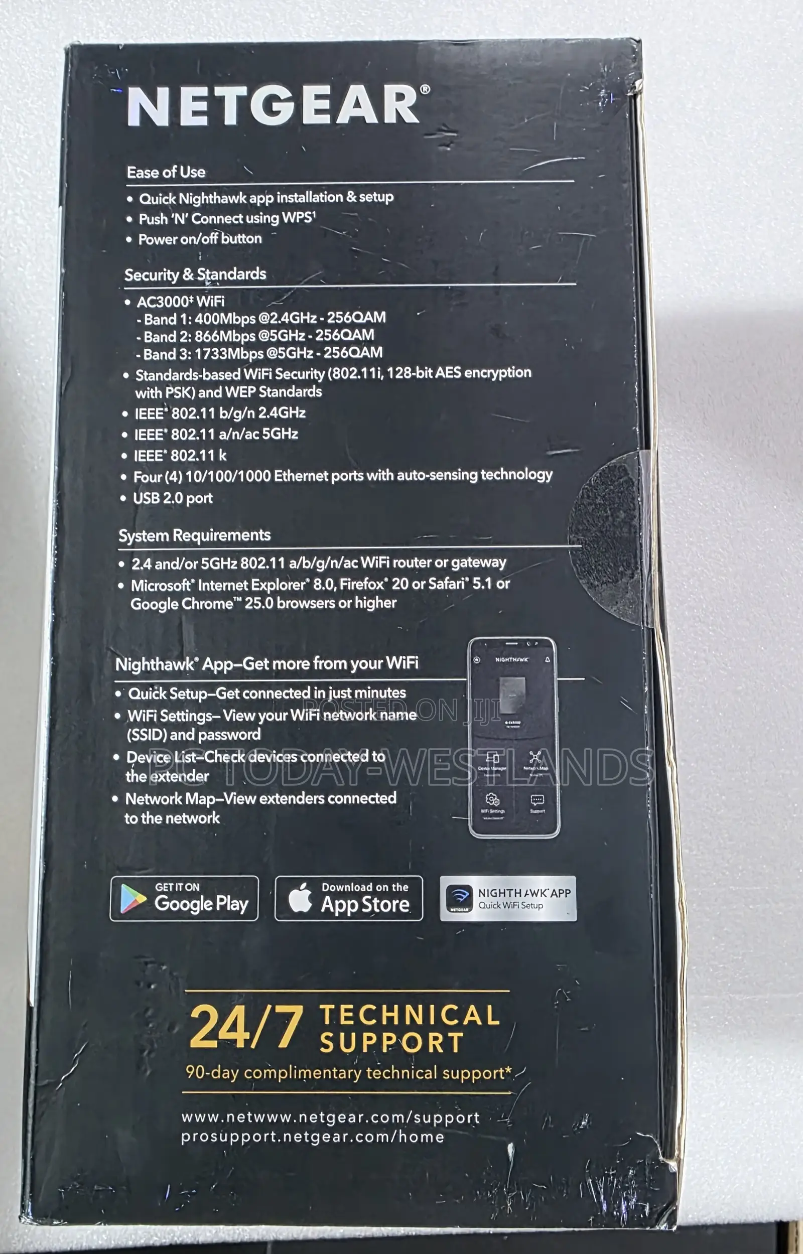 Netgear Nighthawk X6s Tri-Band Wifi Mesh Extender Ac3000-100nas