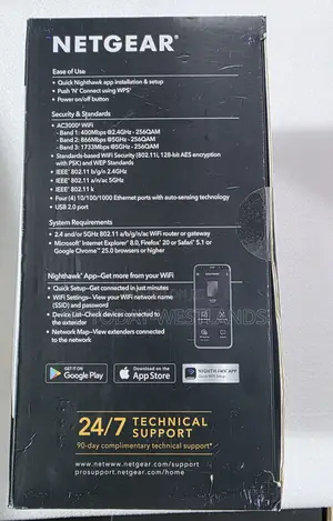 Netgear Nighthawk X6s Tri-Band Wifi Mesh Extender Ac3000-100nas