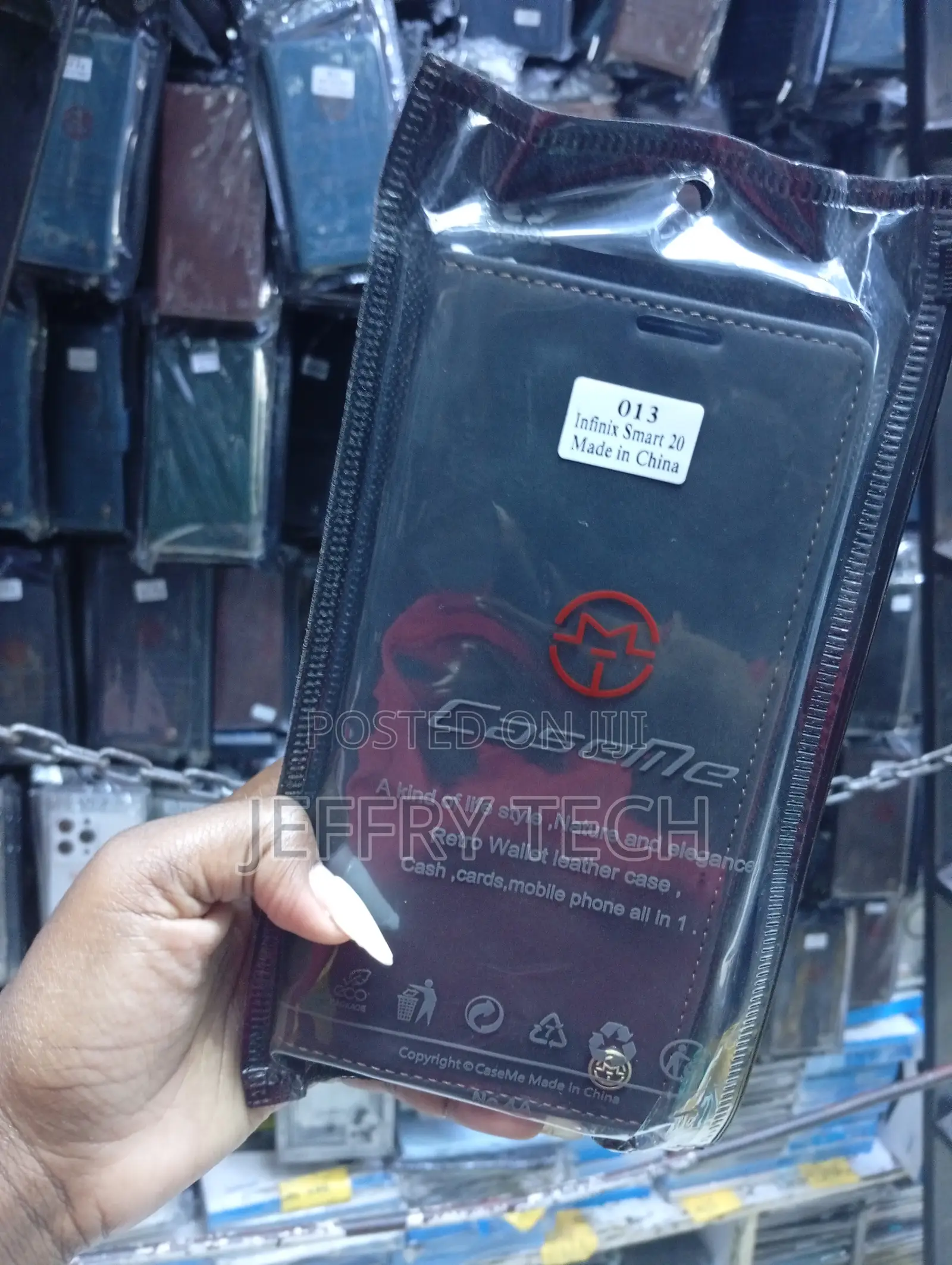 Infinix Smart 20 High-Quality Magnetic Closure Leather Wallet Case