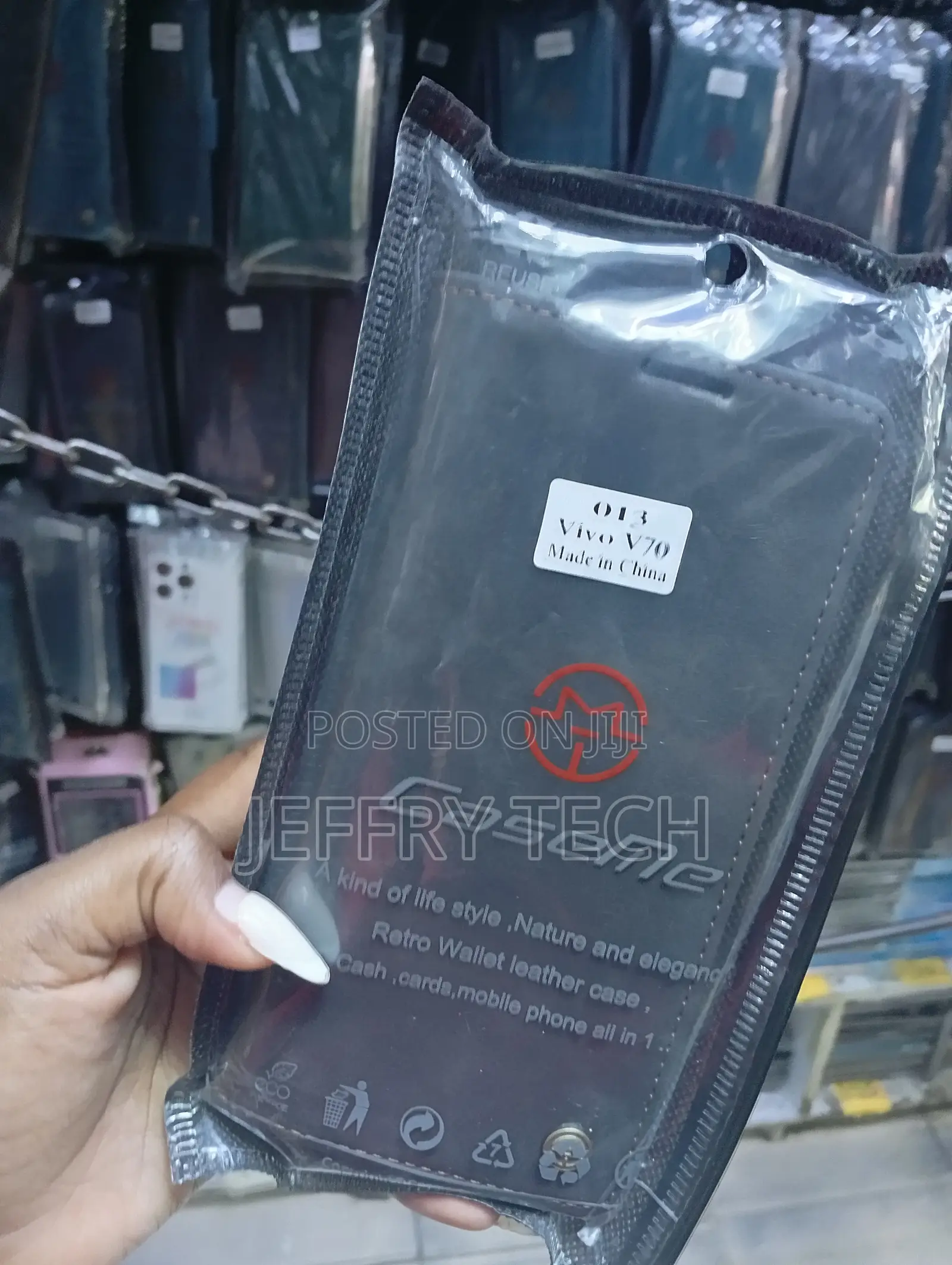 Vivo V70 Built-in Card Slots Premium Material Case