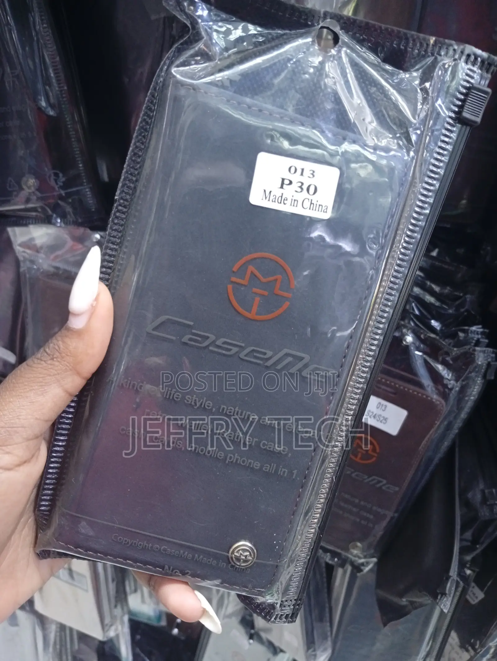 Huawei P30 Soft, Matte Wallet Leather Case