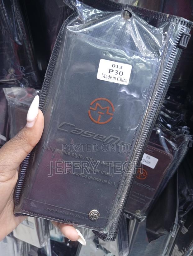 Huawei P30 Soft, Matte Wallet Leather Case - thumbnail 2
