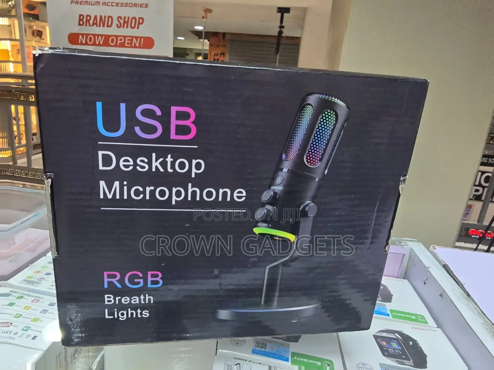RGB Desktop Microphone Usb Gaming Mic With Noise Reduction
