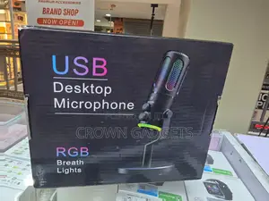 RGB Desktop Microphone Usb Gaming Mic With Noise Reduction