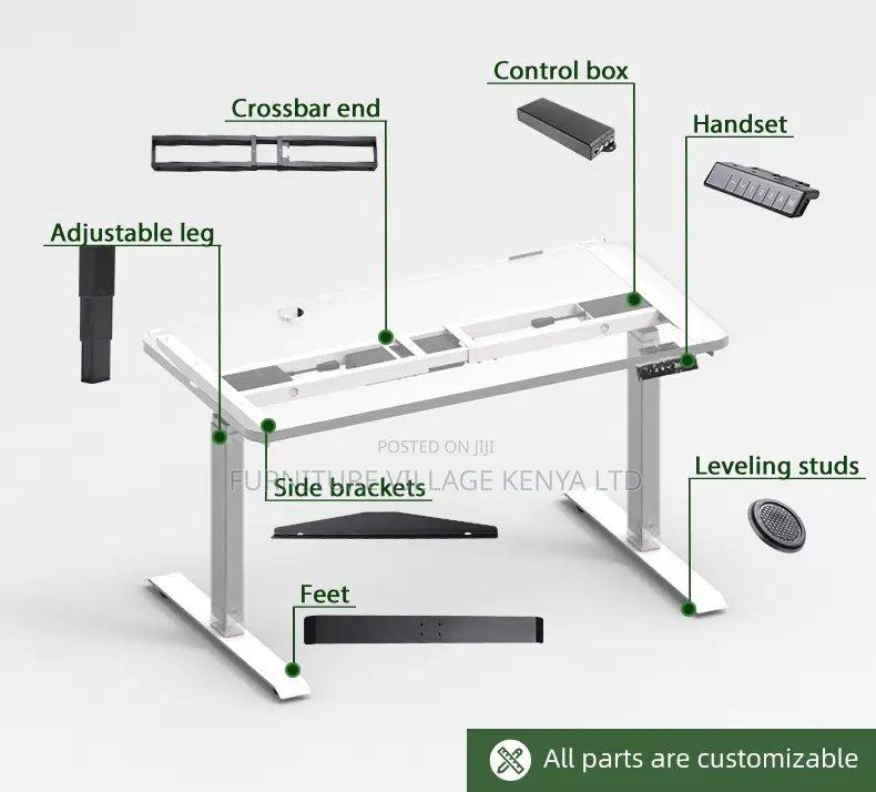 1.2m Modern Height Adjustable Electric Study Table