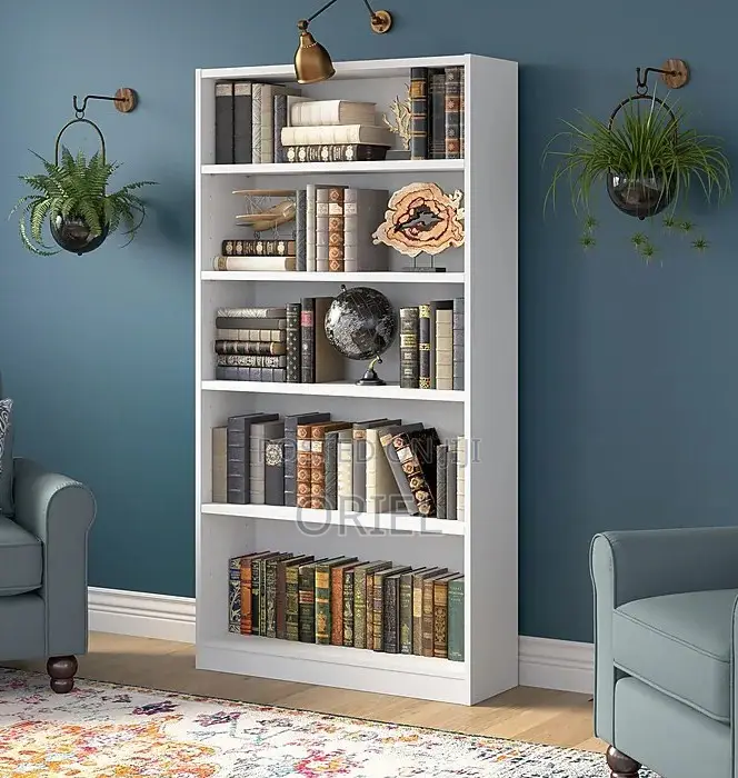 Office Bookshelf : 5 Tier Wooden Home Office Bookshelf