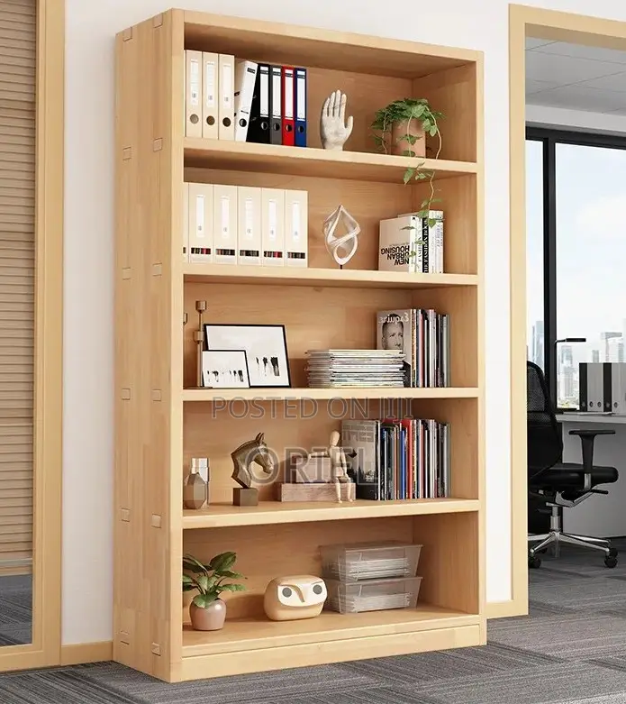Office Bookshelf : 5 Tier Wooden Home Office Bookshelf