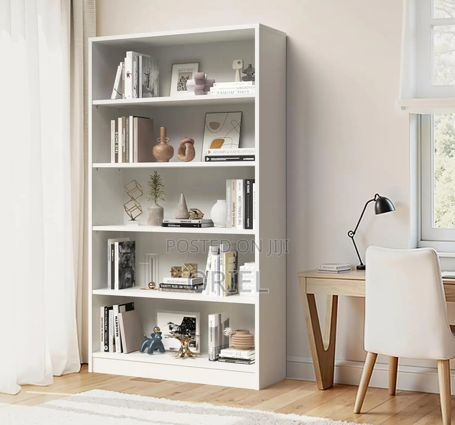 Office Bookshelf : 5 Tier Wooden Home Office Bookshelf