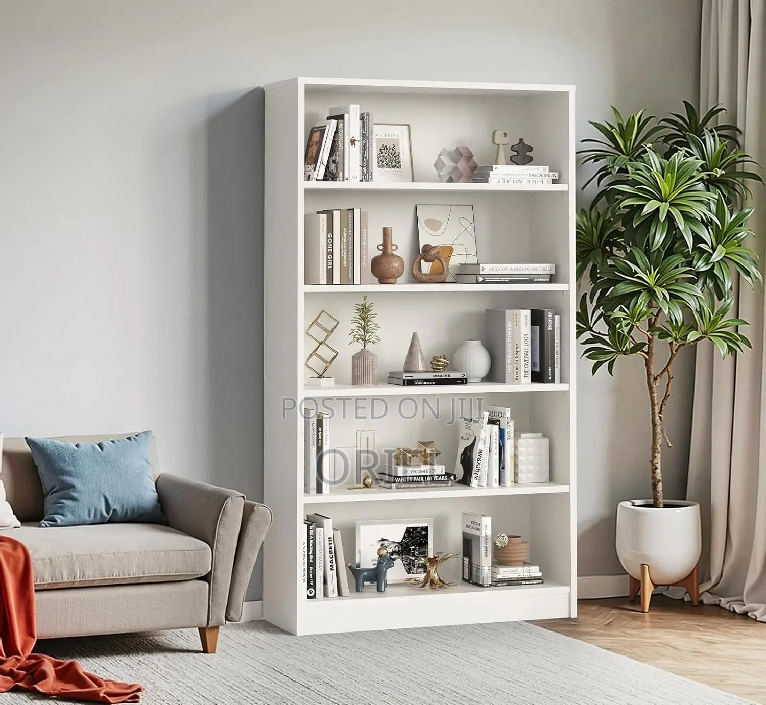 Office Bookshelf : 5 Tier Wooden Home Office Bookshelf