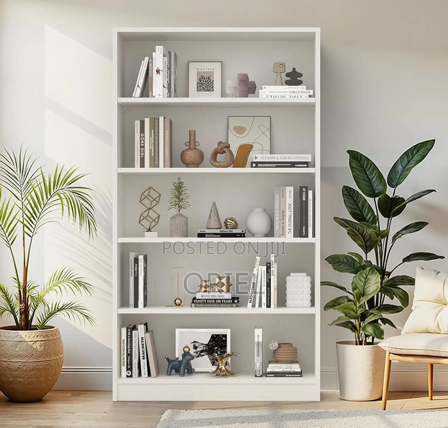 Office Bookshelf : 5 Tier Wooden Home Office Bookshelf