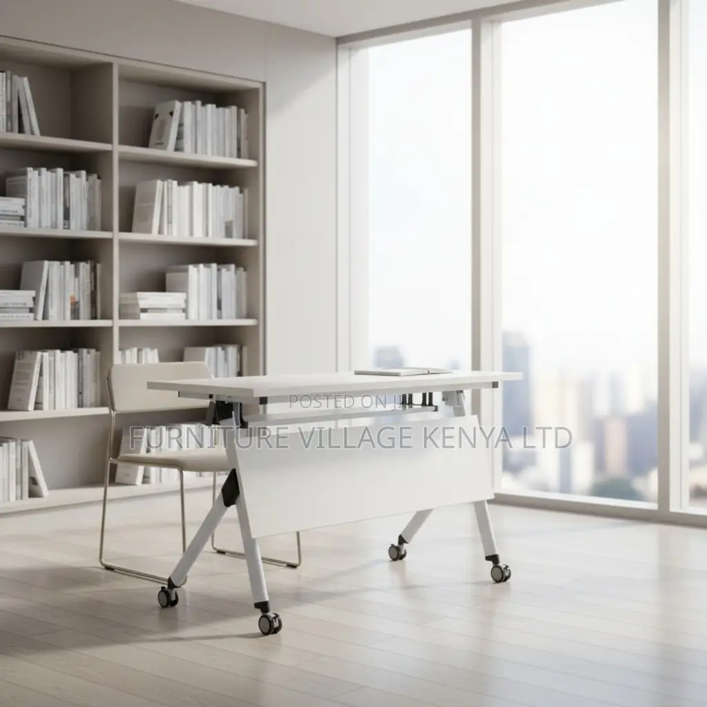 White Folding Office Training and Conference Table