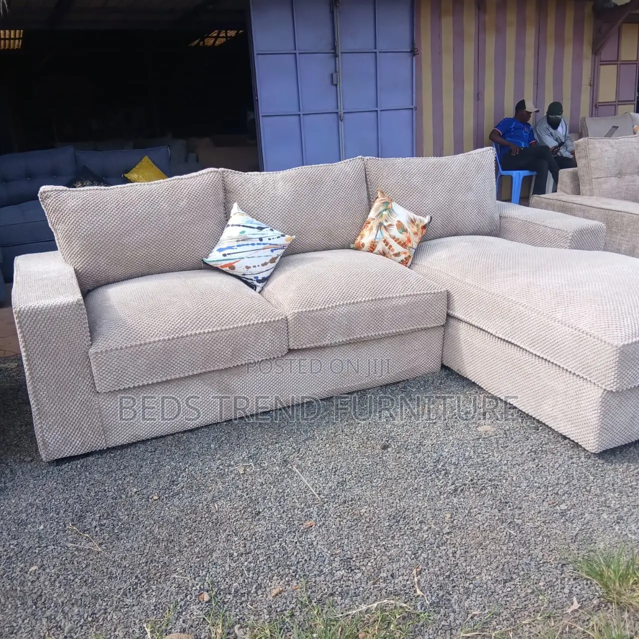 High Density Cushioned 6 Seater L Seat.