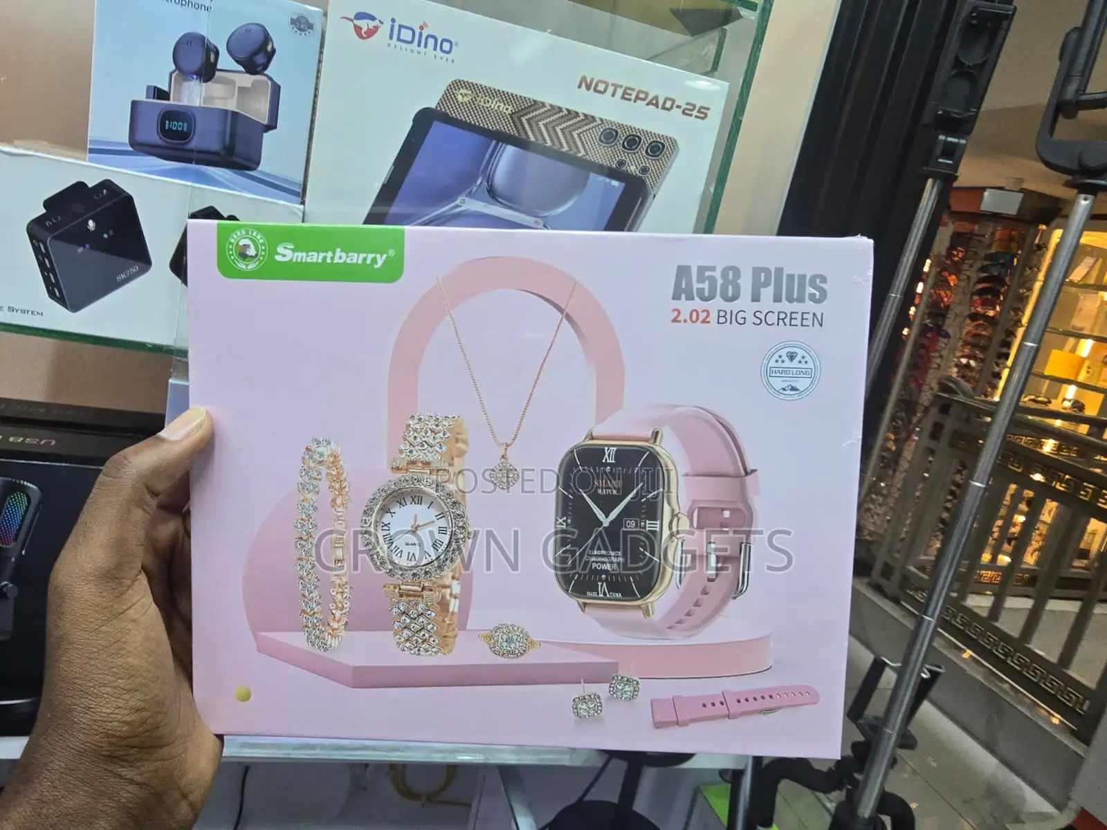 A58 Plus Luxury Women Smart Watch Necklace Bracelet Set