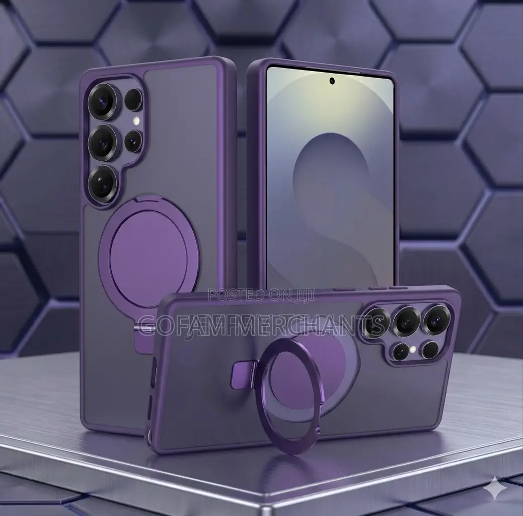 Galaxy S26 Ultra Clear Magsafe Case - Metal Luxury (Purple)