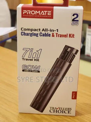 Promate Compact All In 1 Charging Cable And Travel Kit