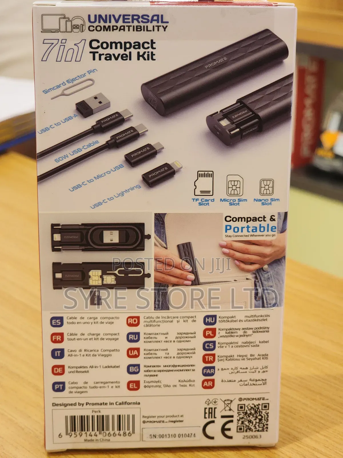 Promate Compact All In 1 Charging Cable And Travel Kit