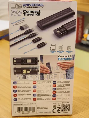 Promate Compact All In 1 Charging Cable And Travel Kit