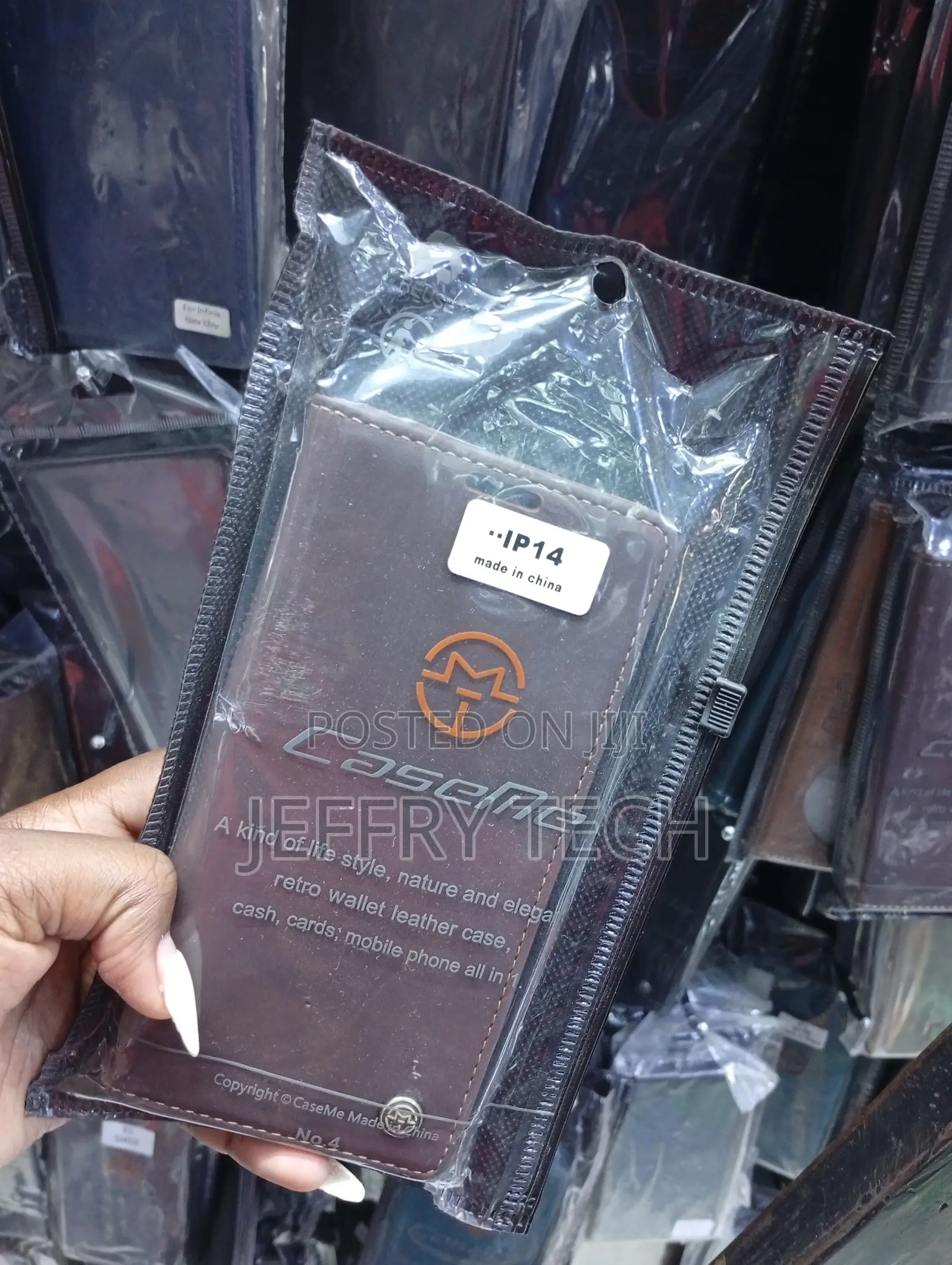 iPhone 14 Brown Retro Leather Wallet Case