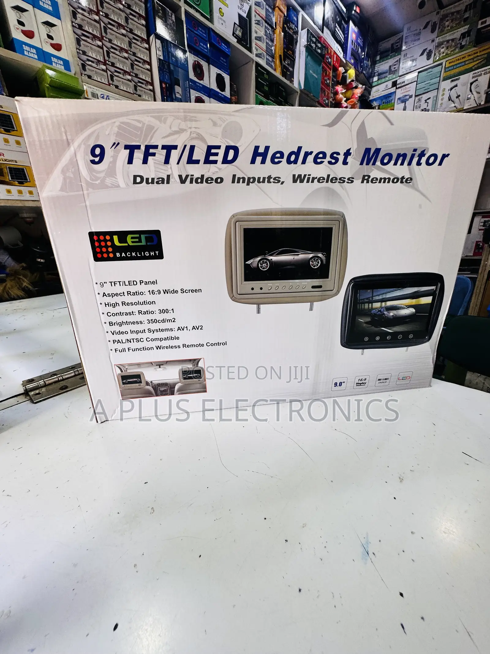 9 Inch Headrest Monitor Screens With Hd Display and Remote Control