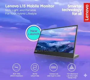 New Lenovo L15 15.6 FHD Usb-C Portable Monitor,Connectivity 2 Usb- C