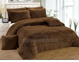 Luxury Fluffy Duvet Set With 4 Pillowcases Bedsheet