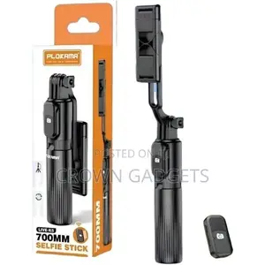Plokama Live- 3-in-1 Selfie Stick, 700mm Tripod With Led Light