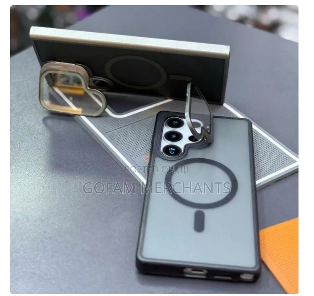 Black Window Camera Stand With Magsafe for Samsung Galaxy S25 Ultra