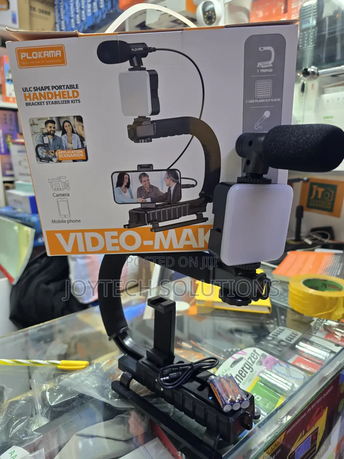 Camera/Mobile Phone Vlogging Kit With Tripod Remote Led Flash Stable