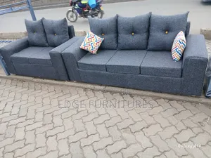 Plain Grey 3,2 Five Seater Sofa Set
